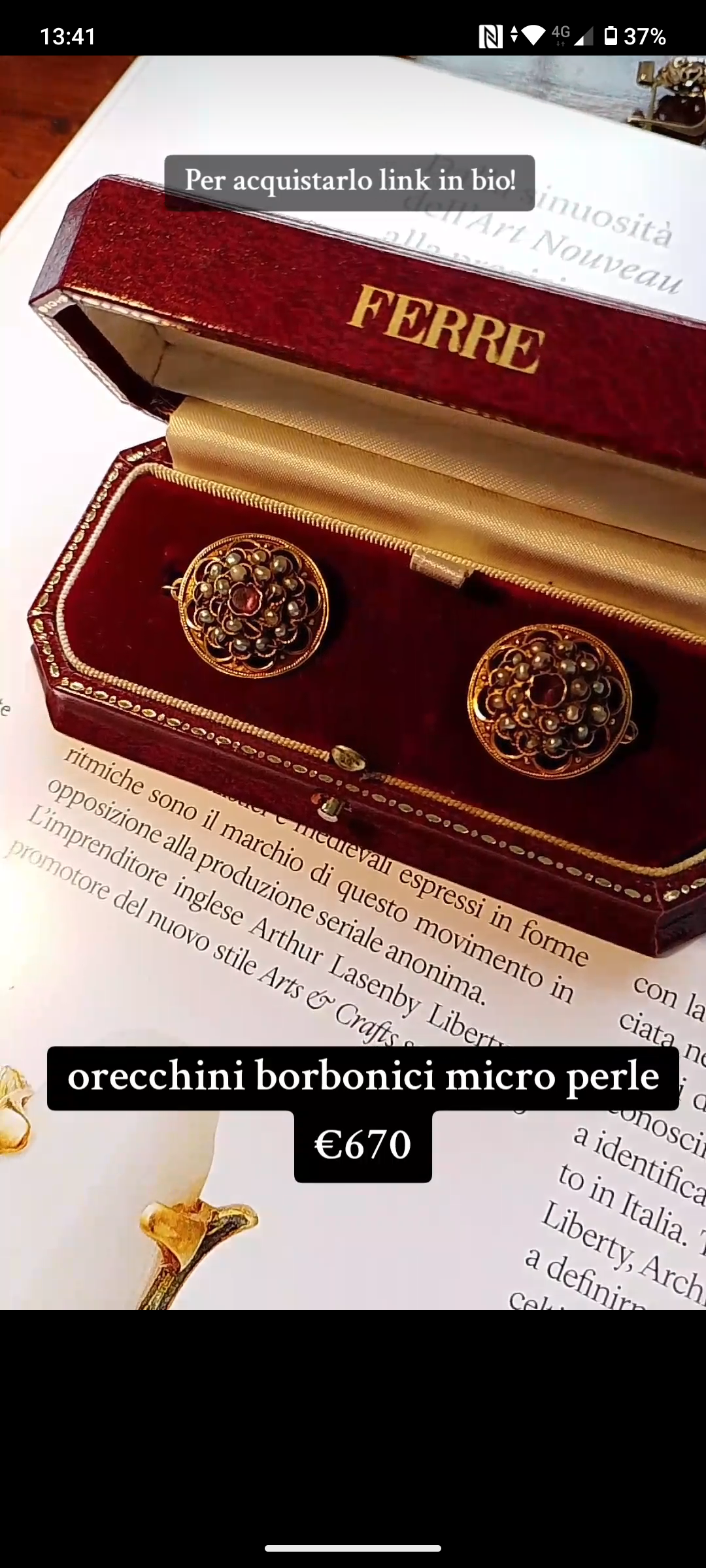 Orecchini borbonici micro perle