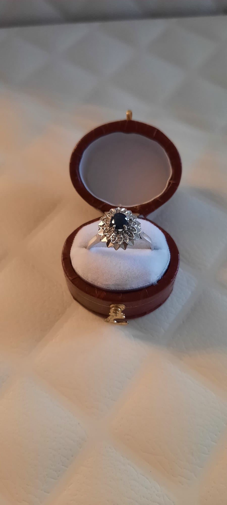 ANELLO ANNI 50' ZAFFIRO VERMEILLE